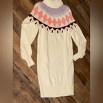Free Assembly Fair Isle Cream and Pink Women's Sweater Dress Size Small New Photo 1