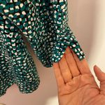 Chico's Green Black White Spotted Crewneck 3/4 Sleeve Shirt Women's size 3 / XL Photo 5