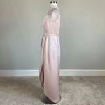 XScape  Satin Sleeveless Tulip Long Column Evening Gown Pink Size 8 Formal Dress Photo 4