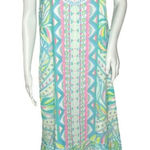 Lilly Pulitzer Dress Women Small Winni Midi Colorful Tropical Sleeveless Preppy Photo 0