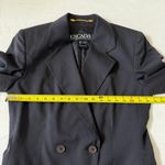 ESCADA Margaretha Ley Black 100% Wool Blazer Jacket White Accent Size 38 Photo 7