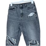 American Eagle  Gray Distressed Mom Jeans Size 10 short Photo 1