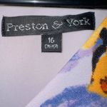 Preston & York Women's Size 16 Short Sleeve Floral Print V Neck Sheath Dress Photo 3