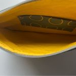 Etsy Custom Bye Nina Purse Clutch Pouch Wallet PolkaDots Ruffle Yellow Grey Photo 5