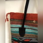 EL Paso Saddle Blanket Co. Large Tote Bag Handwoven 18”X16” southwestern Blue Photo 6