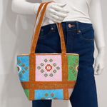 Ermo Vintage Y2K Multicolor Glass Beaded Handbag Tote Purse Shoulder Bag RARE Orange Photo 0
