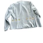 Chic Light Blue Blazer with silver Accents 1990’s Size 8 Photo 3