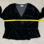 Good American  Velvet Wrap Top Black 6 equals 3XL Photo 6