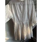AQUA KRISTOPHER BROCK Lace Eyelet White Mini Dress Small Romantic Cottage Femme Photo 7