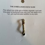 Kristin Ess "The Pearl" Black Velvet Bow Slide Photo 1