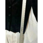 Valerie Stevens Women's Vintage Black Leather Suede lined Blazer Jacket Size L Photo 7