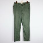 Soft Surroundings  Ultimate Denim Pull-On Slim Leg Jeans Dusty Olive Green Small Photo 5