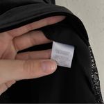 Harlowe $ Graham Harlowe and Graham Black Velvet Tank Top Blouse Camisole Lace Underlay Medium Photo 2