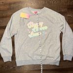 Stoney Clover Lane  Sweatshirt Gray/Pink/Blue Women's Size Large New with Tags Photo 5