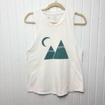 Zyia  Active White‎ Mountain Moon Graphic Tank Top Size L Photo 1