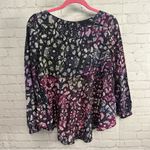 Hunter Bell  Blouse ladies Small colorful asymmetric silk hi/lo artsy Photo 2