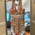 Jodi Kristopher  Printed Halter Top Dress Size Small‎ Photo 0