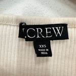 J.Crew XXS Cream Vintage rib T-shirt with cotton poplin puff sleeves Chic Femme Photo 1