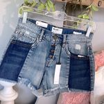 William Rast  High Rise Denim Jean Shorts Cutoffs Button Fly Women 25 Dual Upbeat Photo 2