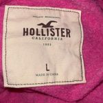 Hollister Pink With Silver Glitter “19” On Front Hoodie Kangaroo Picket Large Photo 7