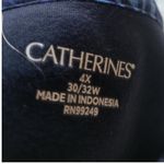 Catherines 4X Blue Print Knit Dress Plus Size 30/32W Long Sleeve Casual Photo 3