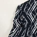 Ophelia Roe  Womens Geometric Print Mock Neck Puff Sleeve Blouse Shirt Top M Photo 1