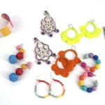 Hipanema Colorful‎ Pride Handmade Macrame Crochet Earrings Bracelets Lot Group Pink Photo 0