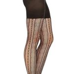 Spanx Star Power Center-Stage Double Diamond Stripe Shaping Tights Black Size C Photo 14