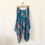 Farm Rio Midi Skirt with Scarf Hem in Blue Multi Paisley Print Size M Photo 2