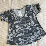 Oversized CAMO polyester rayon spandex blend short sleeve T Photo 1