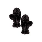 Apparis Coco Faux Fur Mittens in Noir One Size New Womens Gloves Black Photo 4
