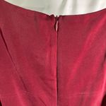 OnTwelfth Burgundy Belted Wide Leg Jumpsuit XL‎ Satin Puff Sleeve Formal Red Photo 4