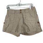American Vintage vintage Y2K 2000s retro Tan & cream cargo shorts with pockets and button details Photo 1