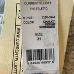 Current/Elliott Current Elliott The Stiletto Cropped Skinny Chalky Indigo Shredded Jeans NEW Photo 7