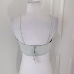 ZARA  Denim Triangle Crop Top Light Wash Photo 3