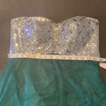 Women’s Green & Silver Full Length Prom Party Dress CorsetBack Size L NEW Size L Photo 7