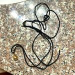 Anthropologie  Mini Pearl Pendant Necklace Gold & Black Photo 0