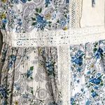 As Know As Maxi Cottage Peasant Dress Blue Size M Photo 8