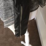 BLANK NYC Faux Leather + Heather Grey Sweatshirt Open Jacket/Sweatshirt - Size M Photo 4