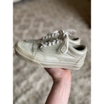 Vans  Leather Low Top Sneakers Old Skool 90s Y2K Ivory VTG Skater Preppy Gen Z 6 Photo 1