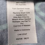 Talbots Jersey Pull On A-Line Maxi Skirt Navy/Baby Blue Geometric Print Size L Photo 4