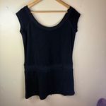 BCBGMAXAZRIA XL Womens Black Terry Cloth Oversized Cover Up Swim Beach Travel Photo 5