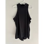 prAna  Womens Medium Black Split Hem High Neck Workout Tank Sporty‎ Outdoors Gym Photo 2