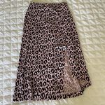 Maje Pink Leopard Midi Skirt Photo 5