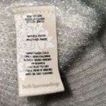 Soft Surroundings  White Silver Thread Cable Knit Long Sleeve Sweater‎ Size L Photo 7