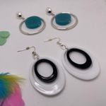 Dress Up Lot Of 4 Fun Women’s Costume Earrings Pierced Dangle Drop  Photo 7