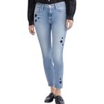 7 For All Mankind High Rise Blue Jeans with Star Accent Photo 1
