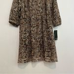 Ralph Lauren NEW NWT LAUREN LRL Plus Size Sheer Animal Print Dress Tan Brown 22W Photo 4