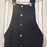 Celebrity Pink  Black Corduroy Button Front Pinafore Dress Jumper Size M Photo 0