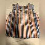 Anthropologie  Maeve Multicolor Striped Blouse size 12 Photo 8